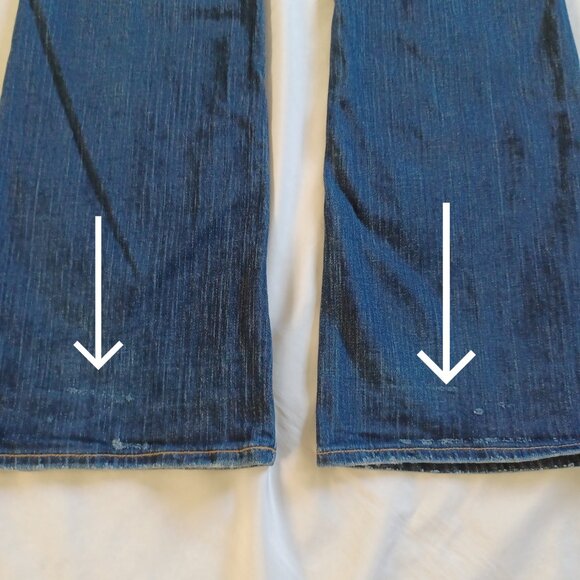 Big Star Womens Jeans Flary Flare Y2K Lowrise  Dark Wash Stretch 7WFLABT Size 26 - Picture 7 of 15